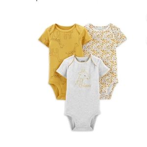 Carter Child of Mine Baby Girl Giraffe Bodysuits